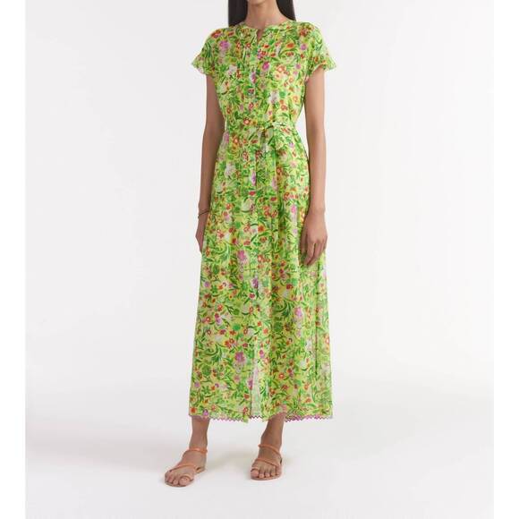 SALONI Dresses & Skirts - NEW SALONI bettie b midi dress in bouquet lime